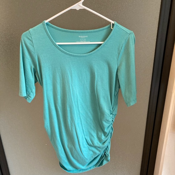 Motherhood Maternity Tops - 3/4 sleeve teal Motherhood Maternity shirt